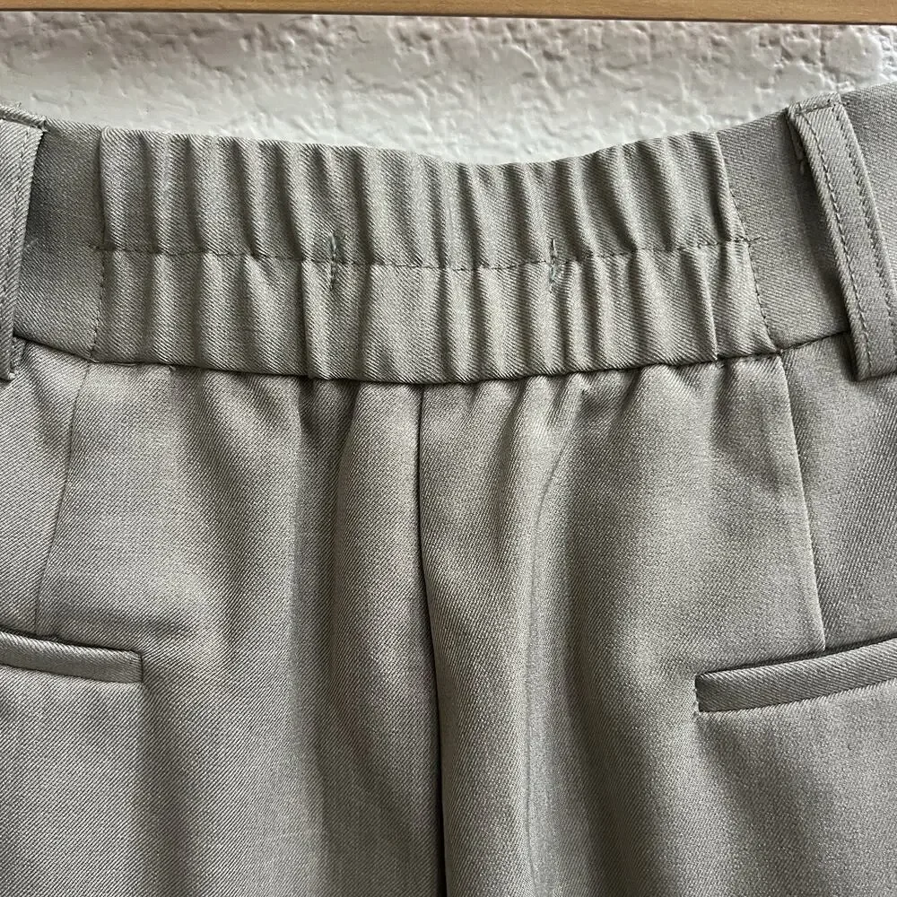 Urban Outfitters Pleated Front Dress Pants S Grey Relaxed Straight Leg Oversized